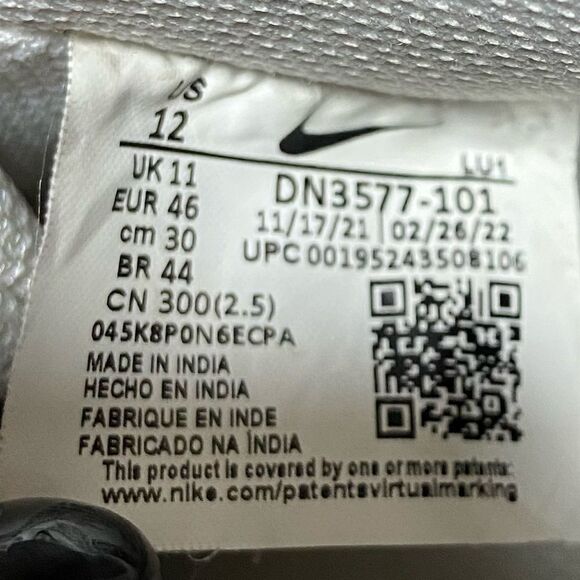 Nike Court Vizion White Sneakers Size 12 - Picture 9 of 11